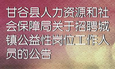 甘泉县审计局最新招聘信息详解与解读